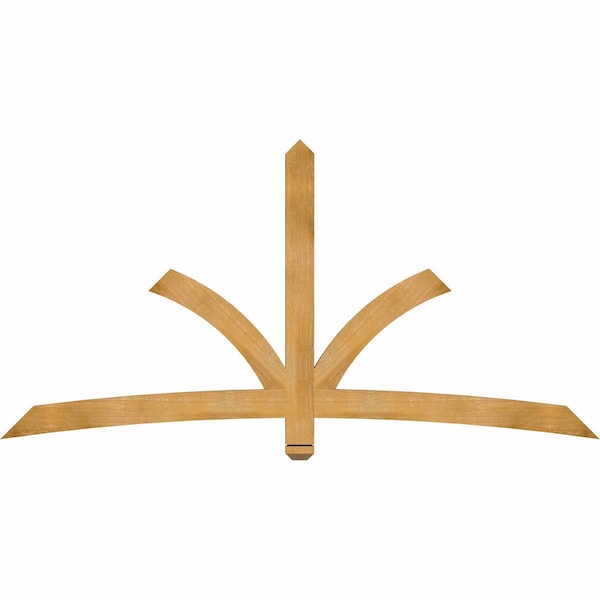 Ekena Millwork Davenport Rough Sawn Timber Gable Bracket, Western Red Cedar, 84"W x 42"H x 2"D x 4"F, 12/12 Pitch GBW084X42X0204DAV00RWR - main